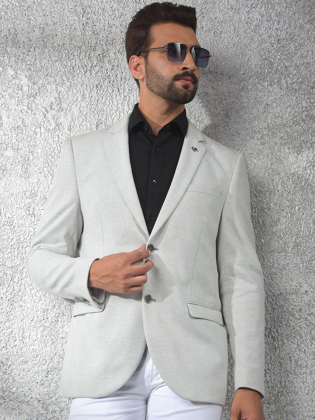 Crimsoune Club Plus Size Notched Lapel Single Breasted Blazer