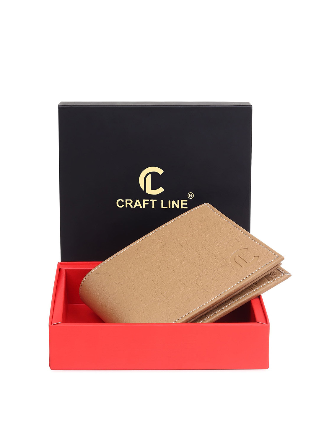 CRAFT LINE Textured Two Fold Wallet