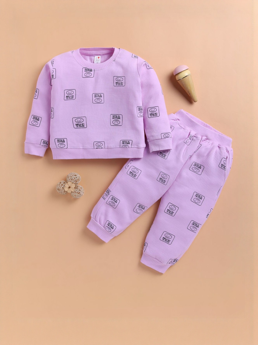 I LOVE MOM Girls Co-Ords Set