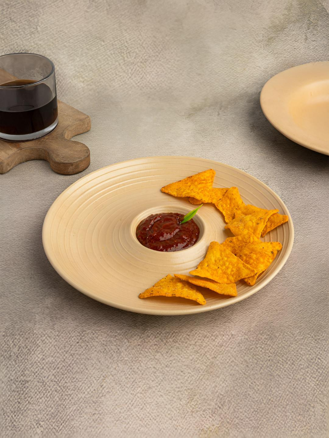 BODHI HOUSE Brown Ceramic Dishwasher And Microwave Safe Plate