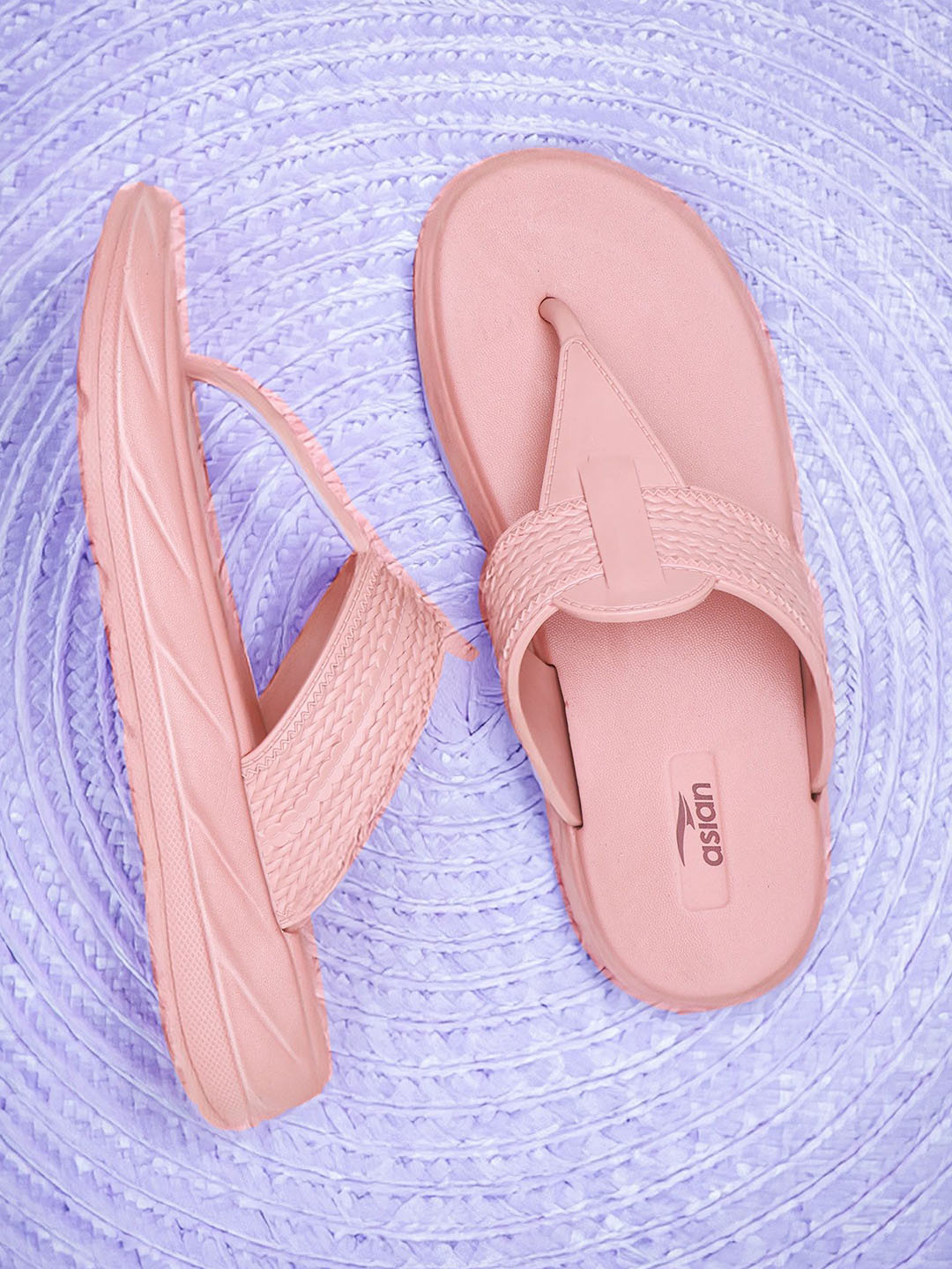 ASIAN Indigo-29 Women Self Design Thong Flip-Flops