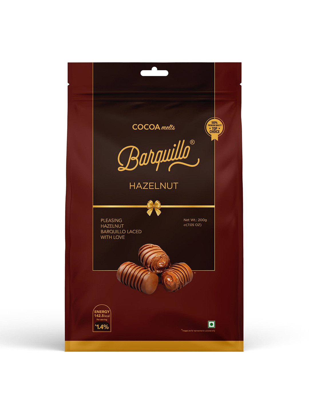 Barquillo 20 Pcs Premium Hazelnut Chocolate Biscuit Rolls  200g