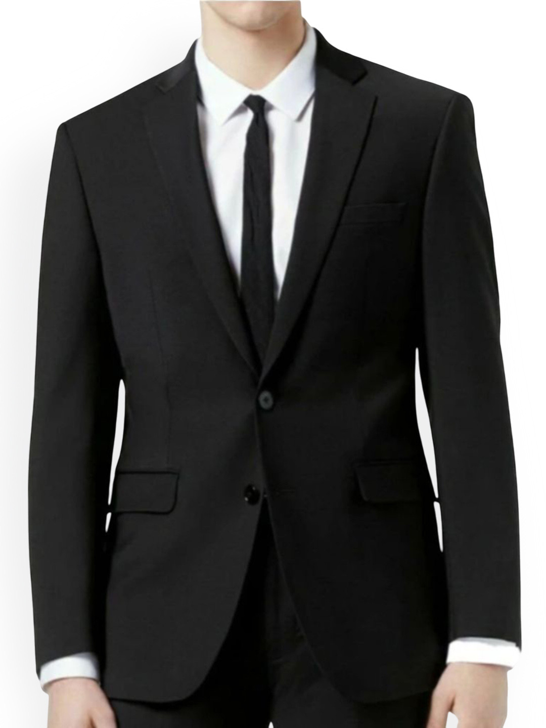 MEN BAZAR in Men Single Breasted Slim Fit Notched Lapel Blazers