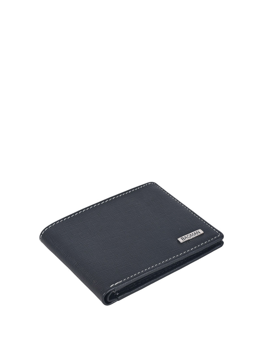 BAGMAN Men Geometric Textured Leather Two Fold Wallet