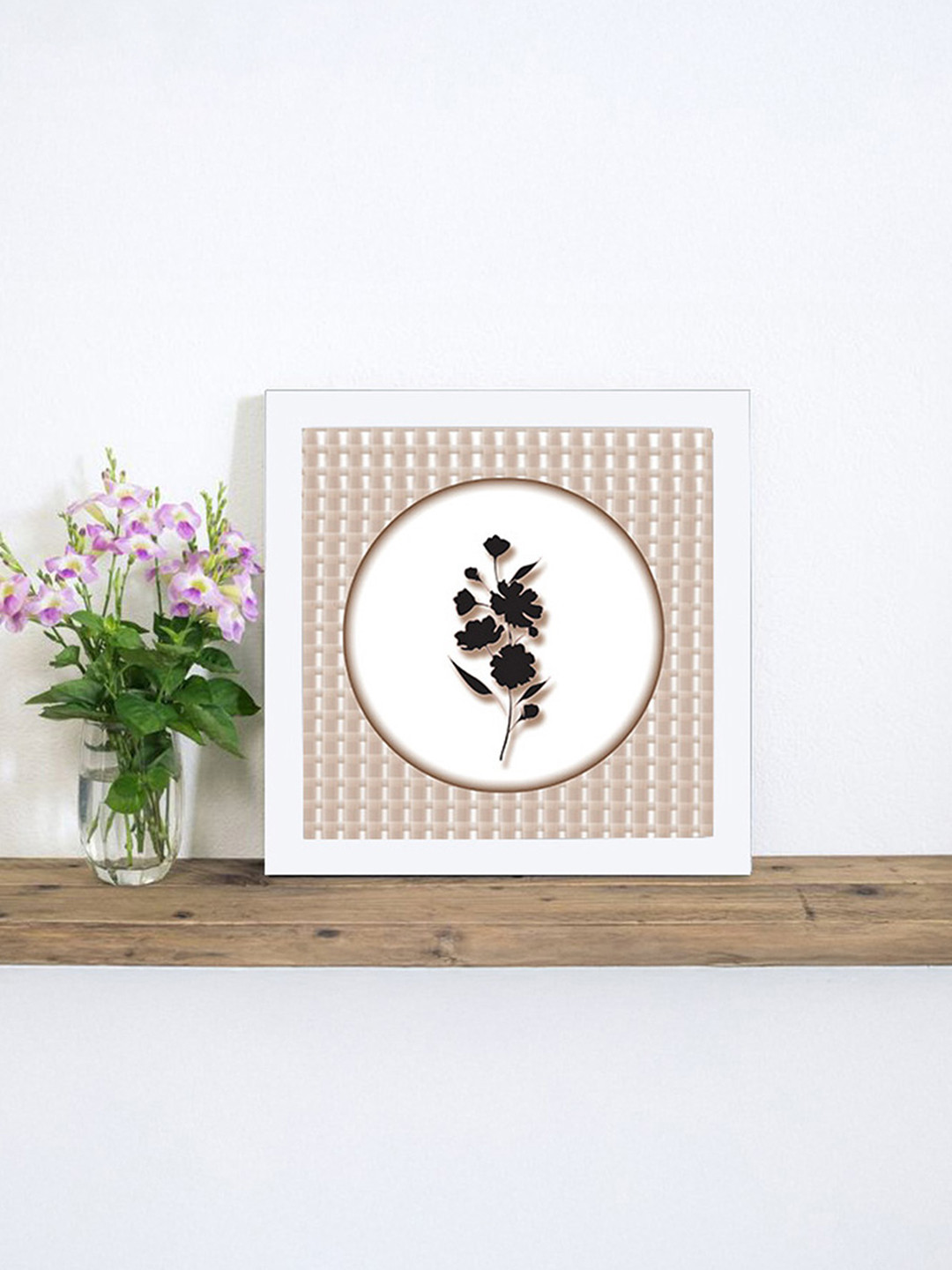 nestroots White & Brown Monochrome Canvas Wall Art