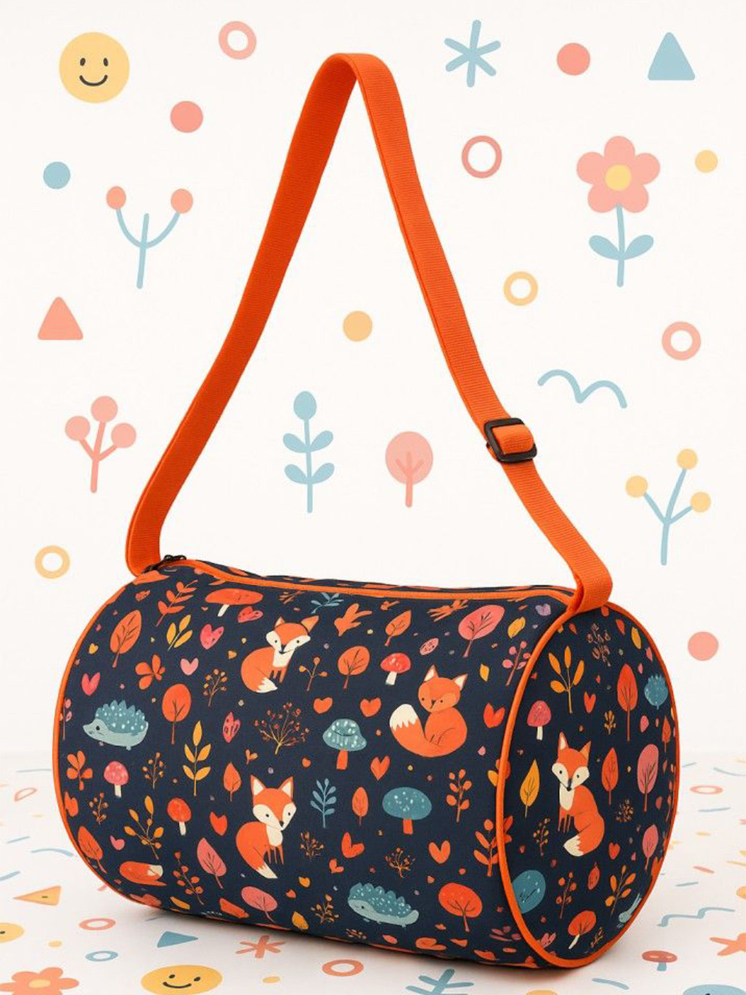 Bagvillaa Women Woodland Fox Printed Duffel Bag