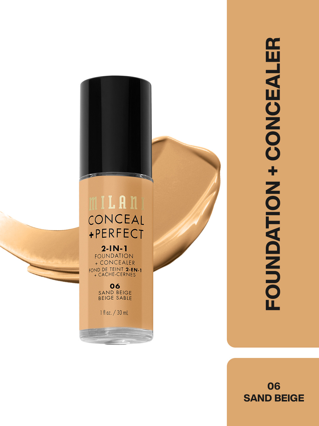 MILANI Conceal Perfect 2-in-1 Foundation & Concealer - Sand Beige 06