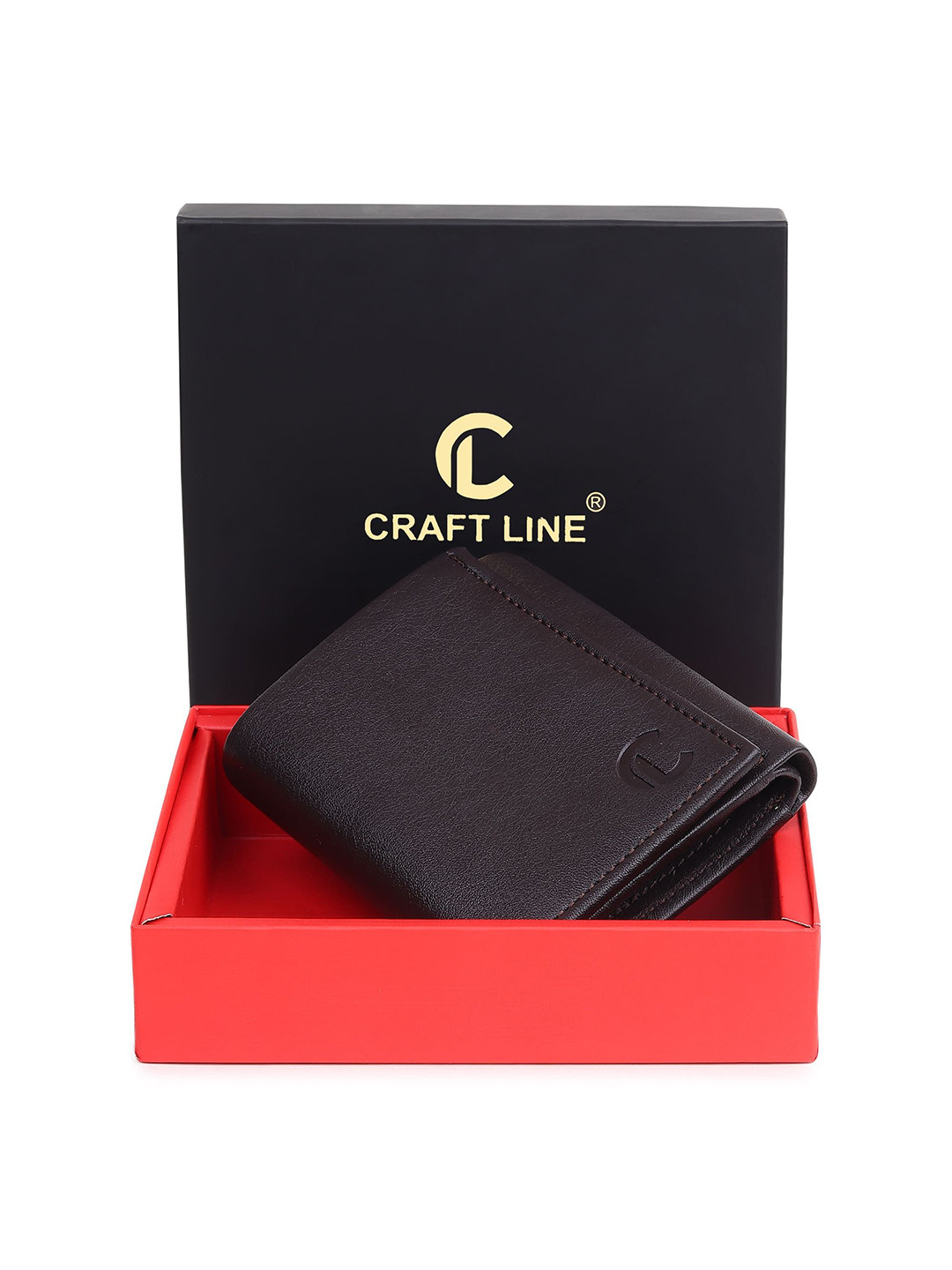 CRAFT LINE Men Three Fold Wallet