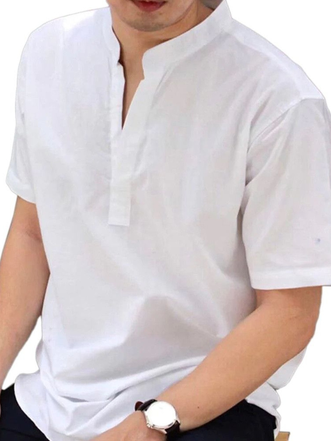 Edin Mandarin Collar Cotton Kurta