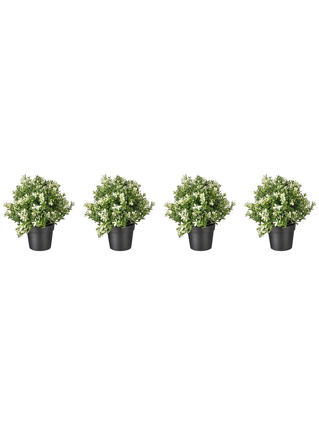 paperi White 4 Pieces Artificial Plants With Pots