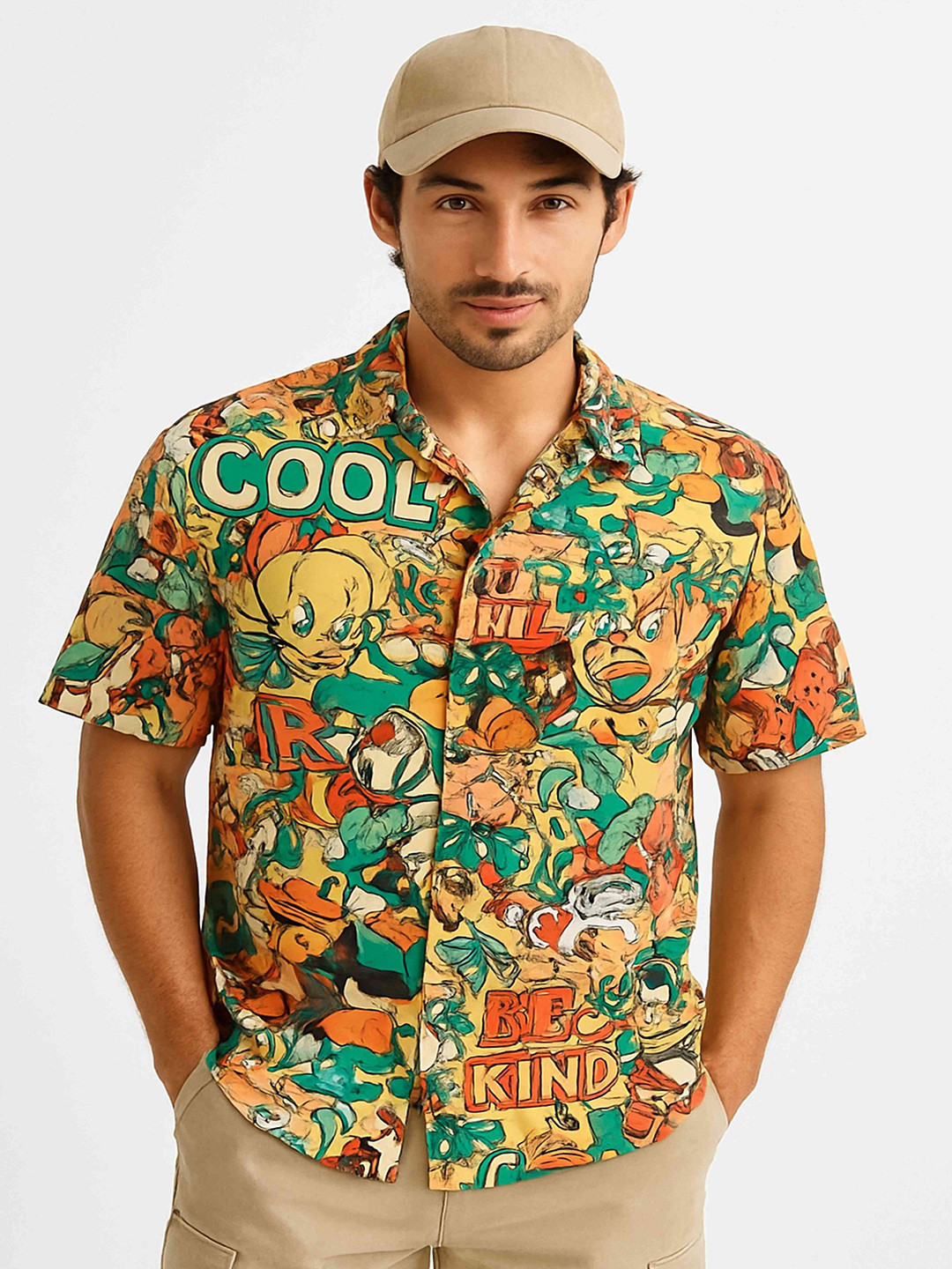 YELLOW TREE Men Regular Fit Comic Printed Casual Shirt