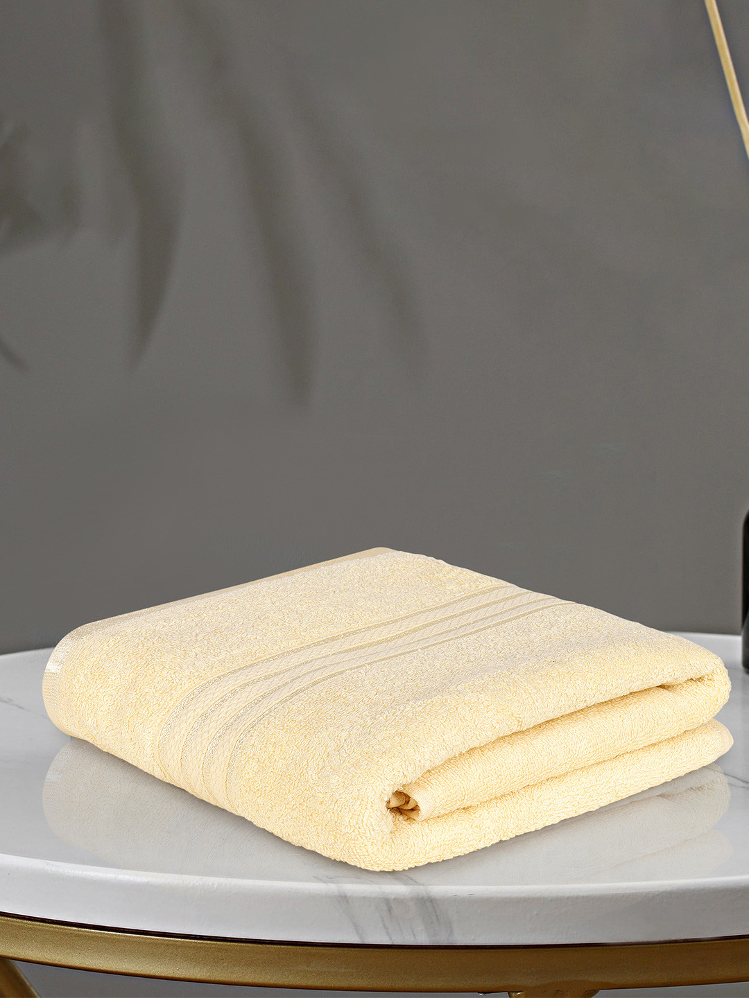 Cuddle cotton Yellow 1 Cotton 400 GSM Bath Towel