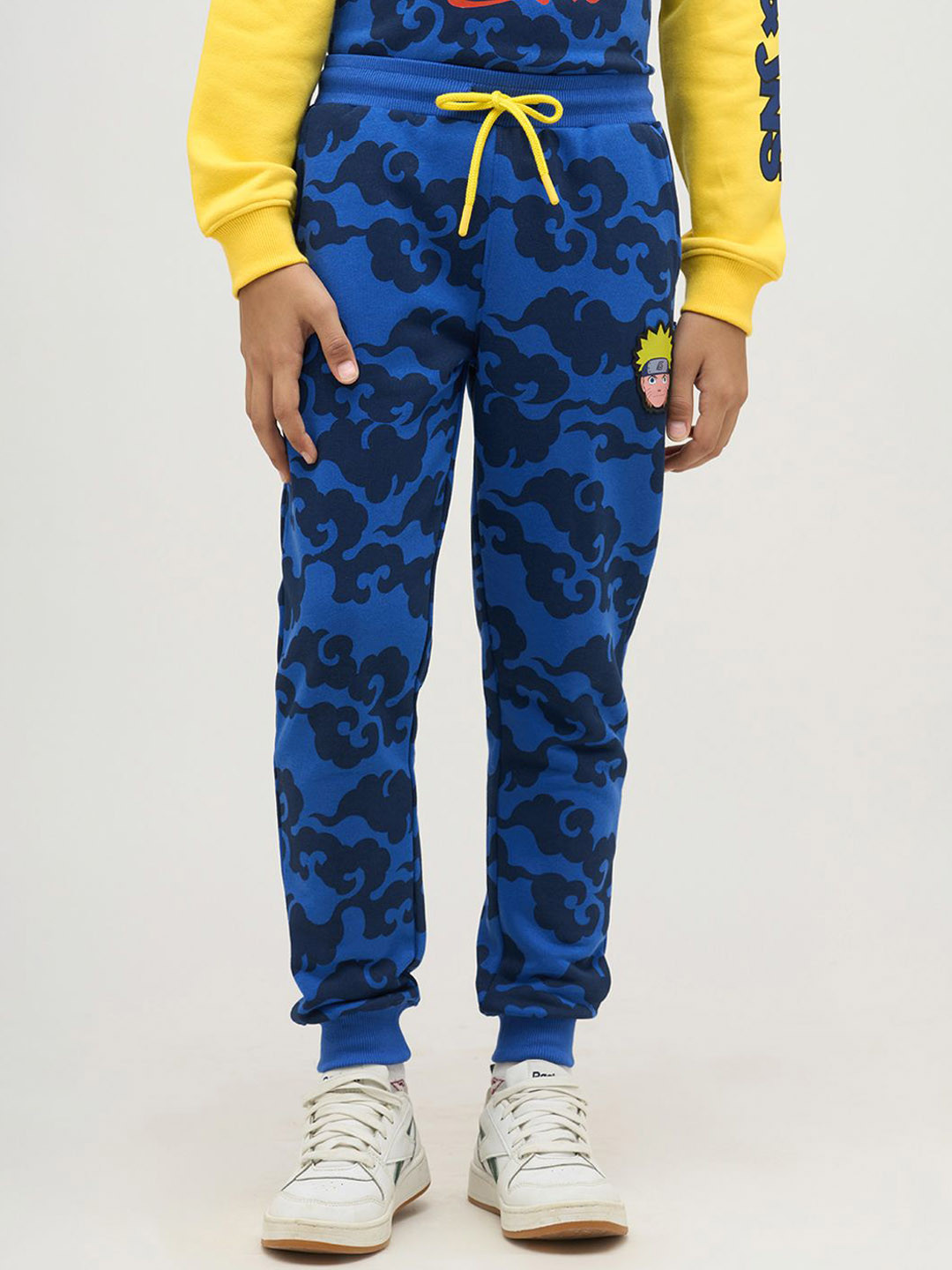 Jack & Jones Junior Boys Naruto Printed Pure Cotton Mid-Rise Joggers
