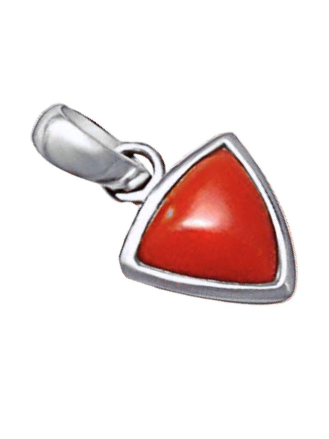 elitemart Triangular Silver-Plated Pendant