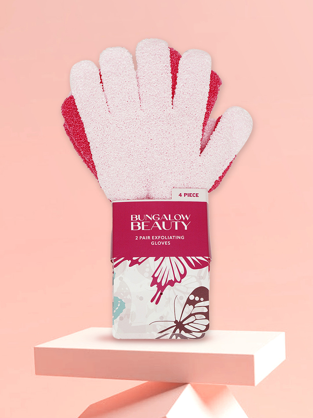 BUNGALOW BEAUTY Set Of 4 Exfoliating Gloves