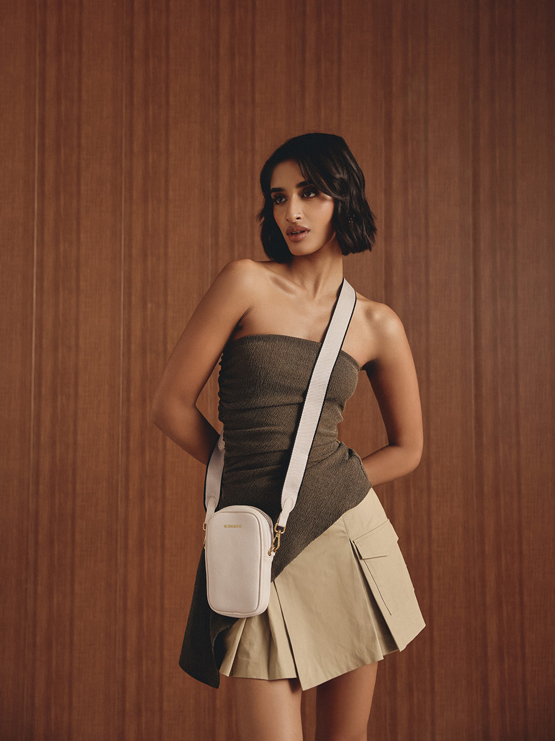 MIRAGGIO Women Mini Textured Koa Crossbody Sling Bag