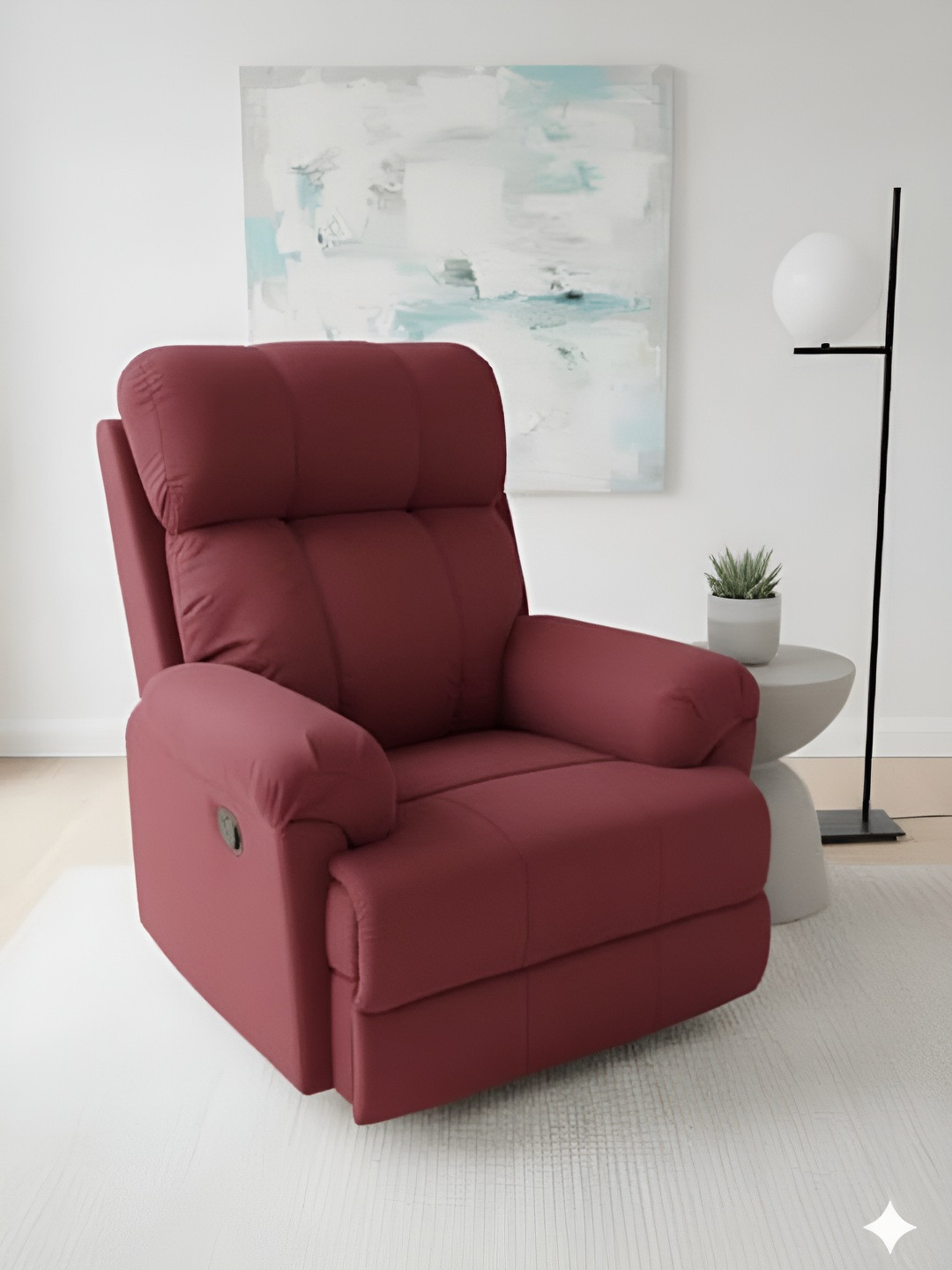 Solis Primus Comfort for all Maroon & Black RelaxEase Manual Recliner