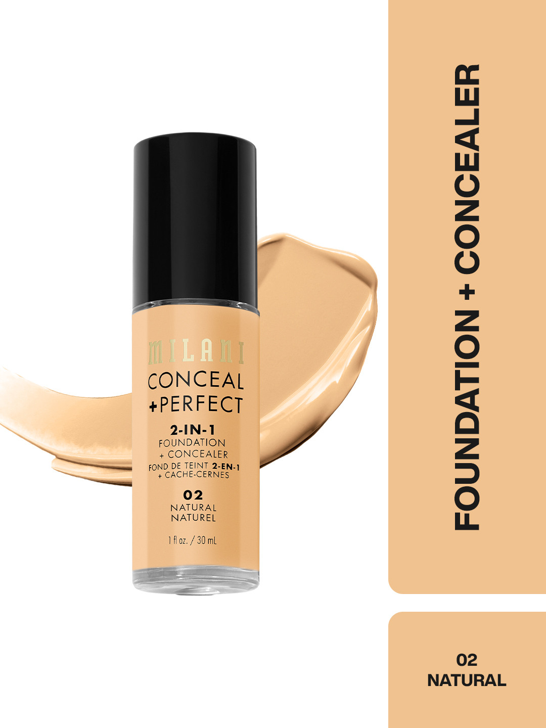 MILANI Conceal Perfect 2-in-1 Foundation & Concealer - Natural 02