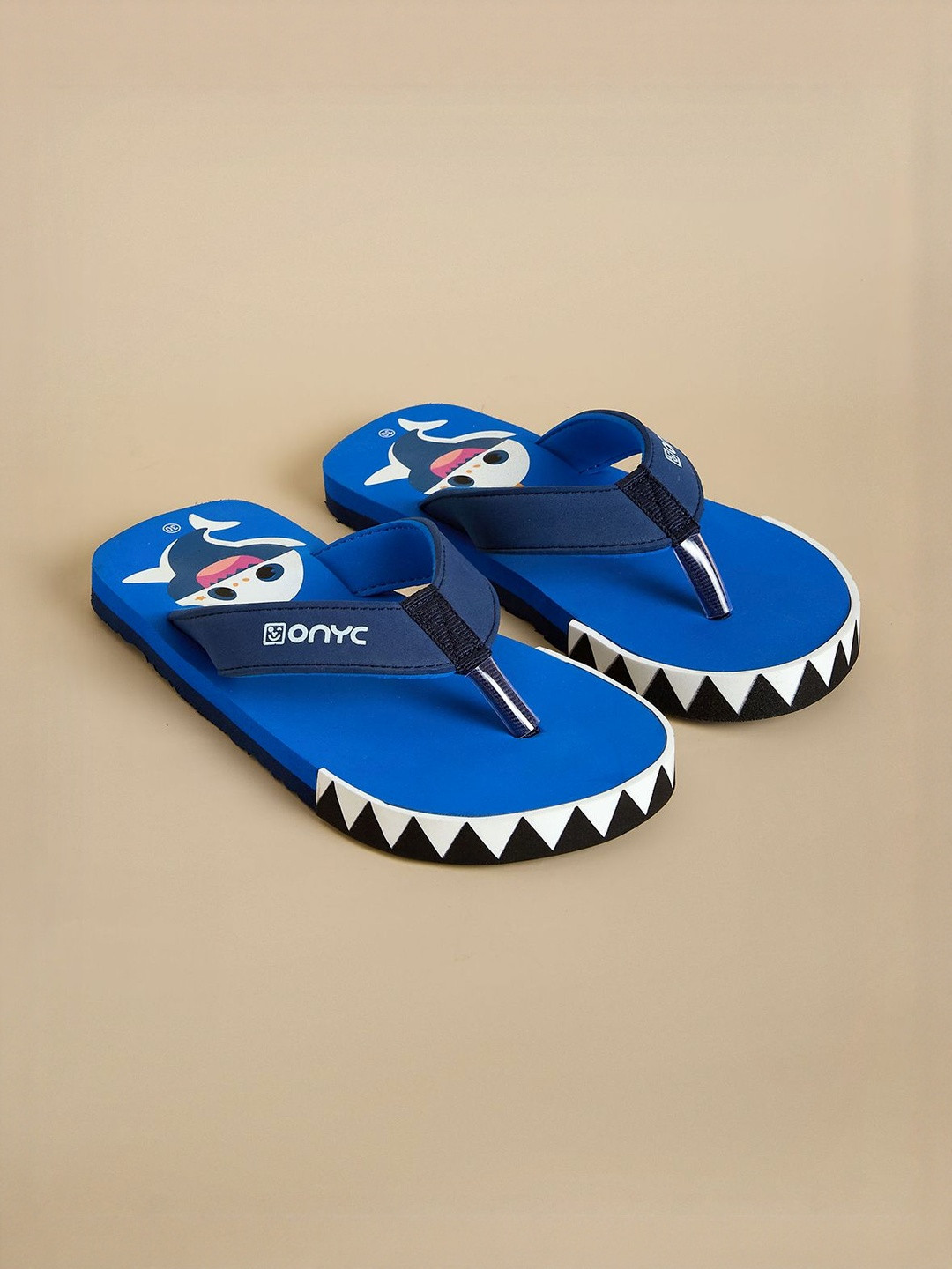 Hopscotch Unisex Kids Shark Printed Casual Flip Flops
