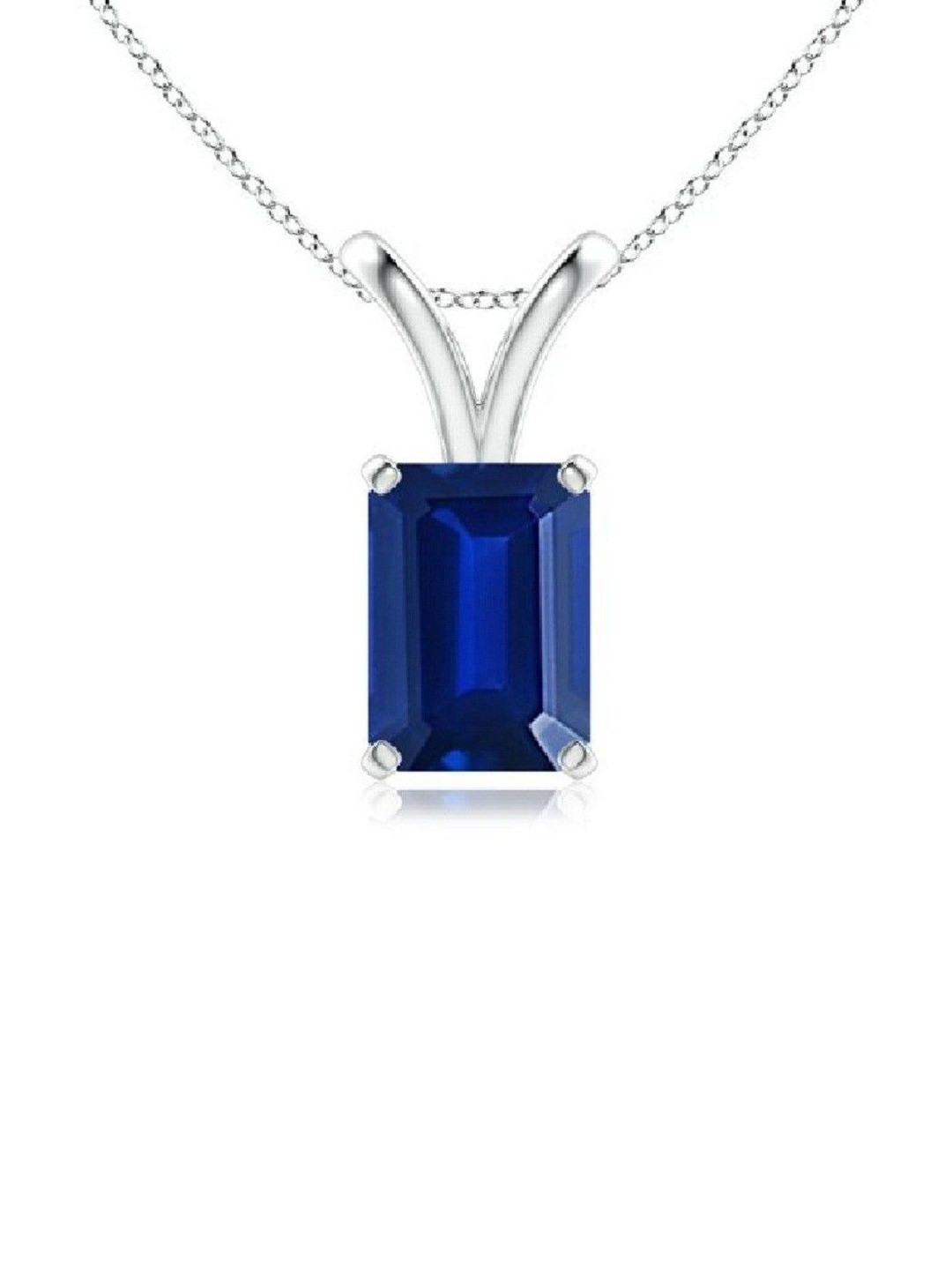 elitemart Triangular Sapphire Stone Pendant