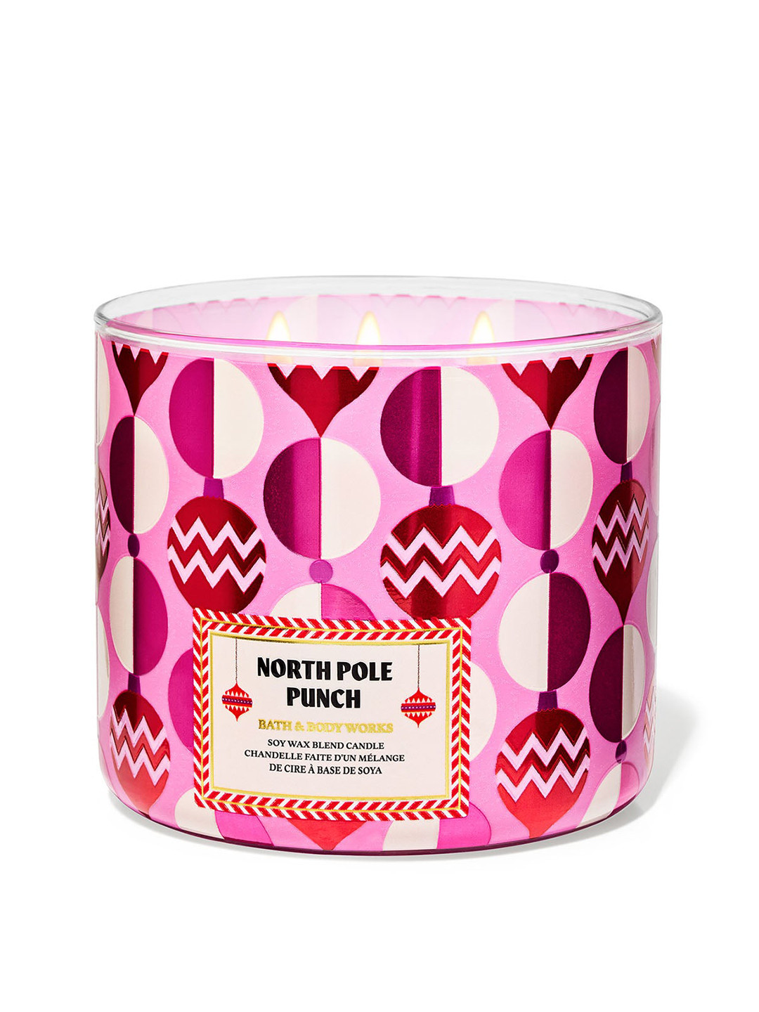 Bath & Body Works Pink Jar North Pole Punch 3-Wick Candle