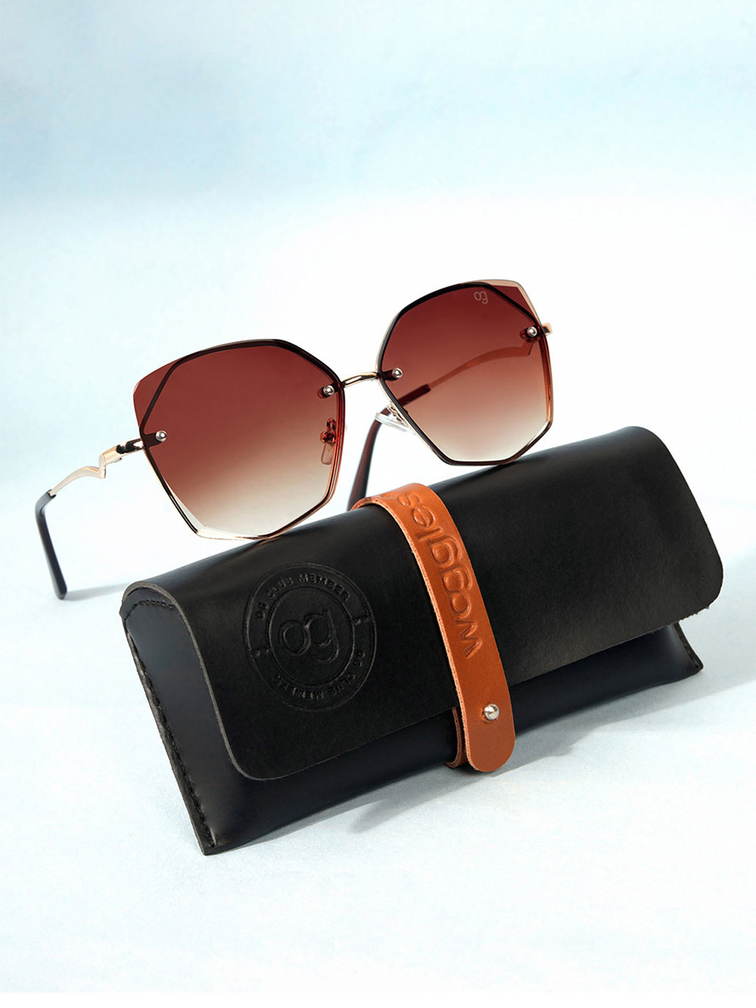 Woggles Unisex Oversized Sunglasses with UV Protected Lens WOMT-MOS-007C8