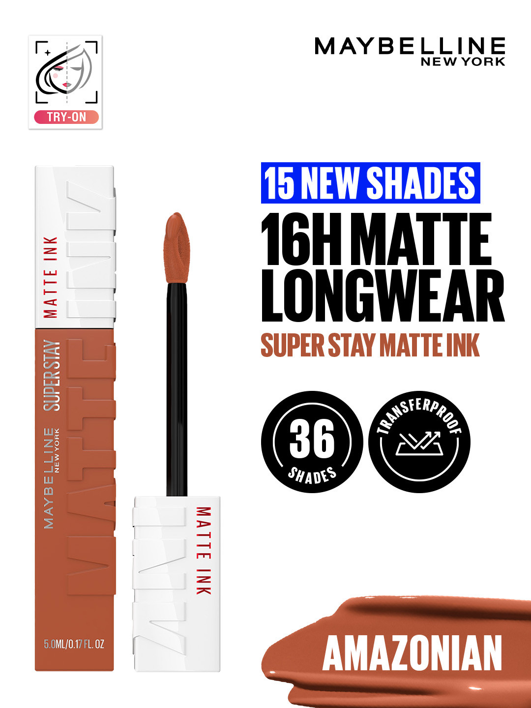 Maybelline New York Super Stay Matte Ink Liquid Lipstick 5 ml - Amazonian 70