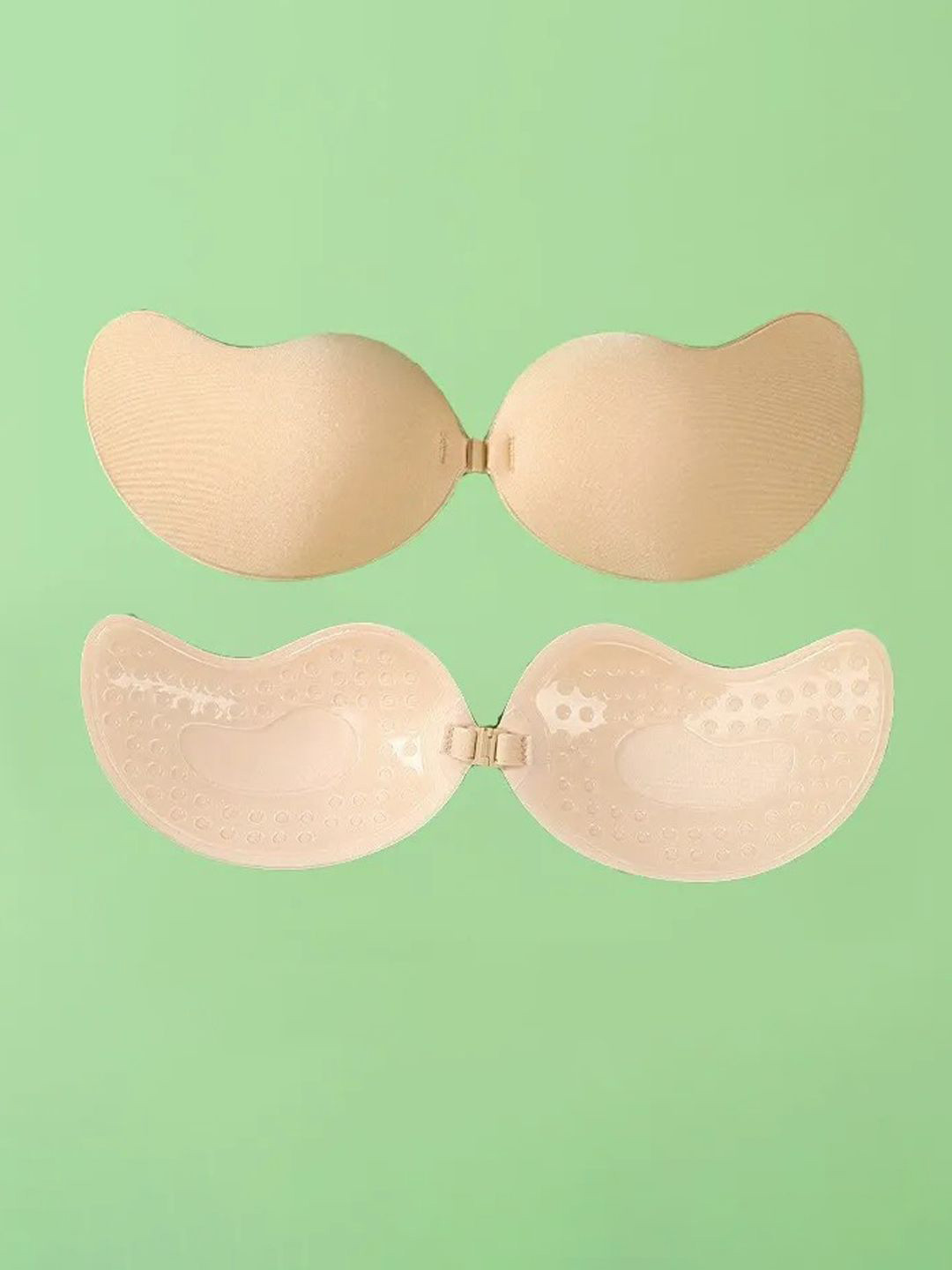 FIMBUL Women Mango Shape Strapless Invisible Sticky Bra with Front Closure