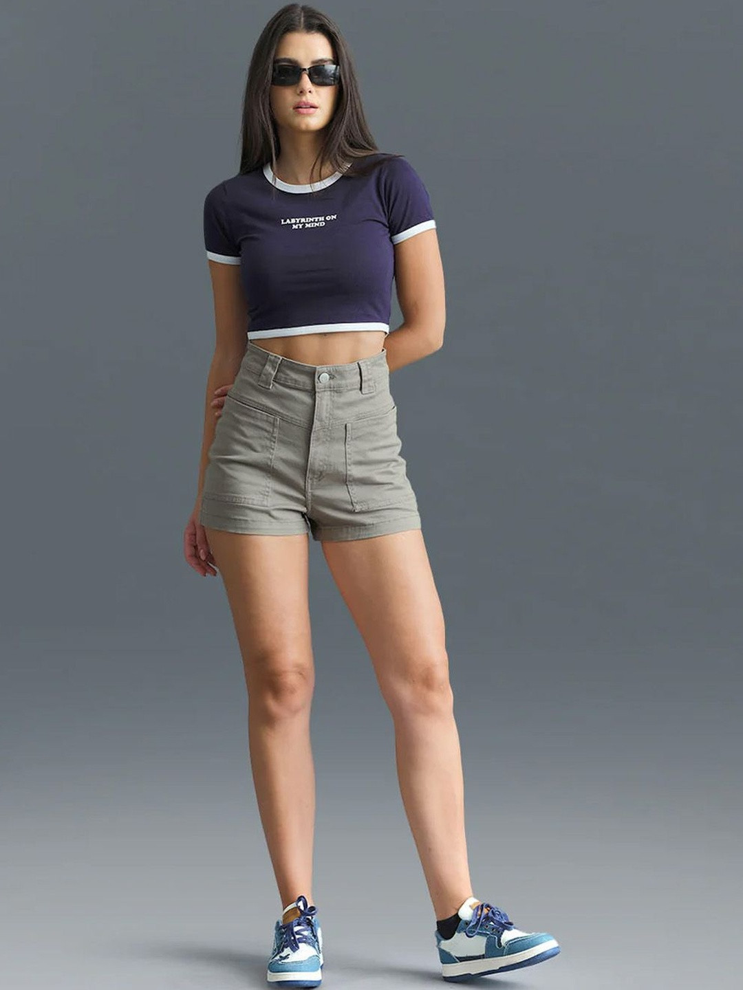 Bonkers Corner Women Labyrinth On My Mind Ringer Crop Top