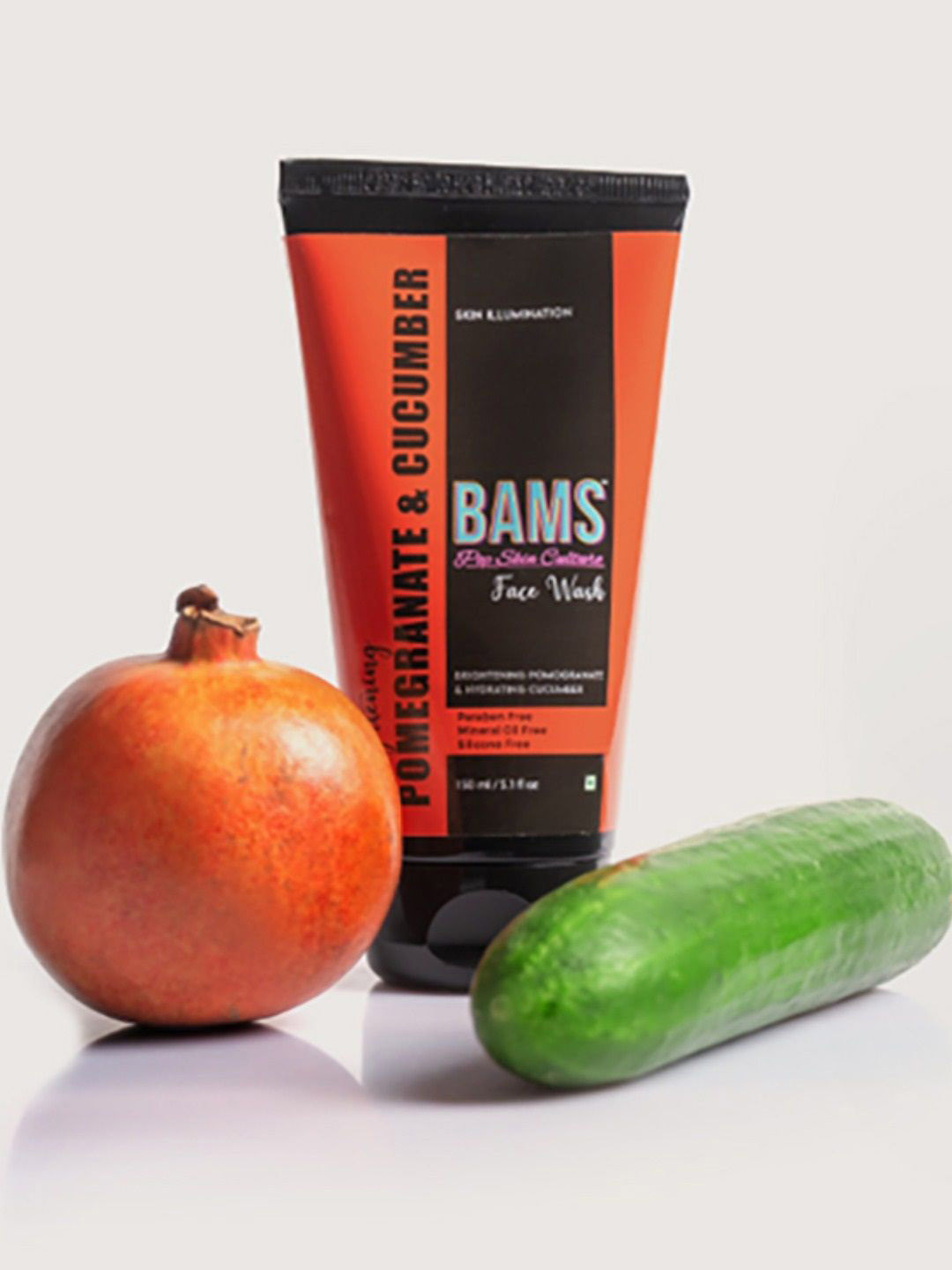 BAMS POP SKIN CULTURE Pomegranate & Cucumber Brightening Face Wash - 150 ml