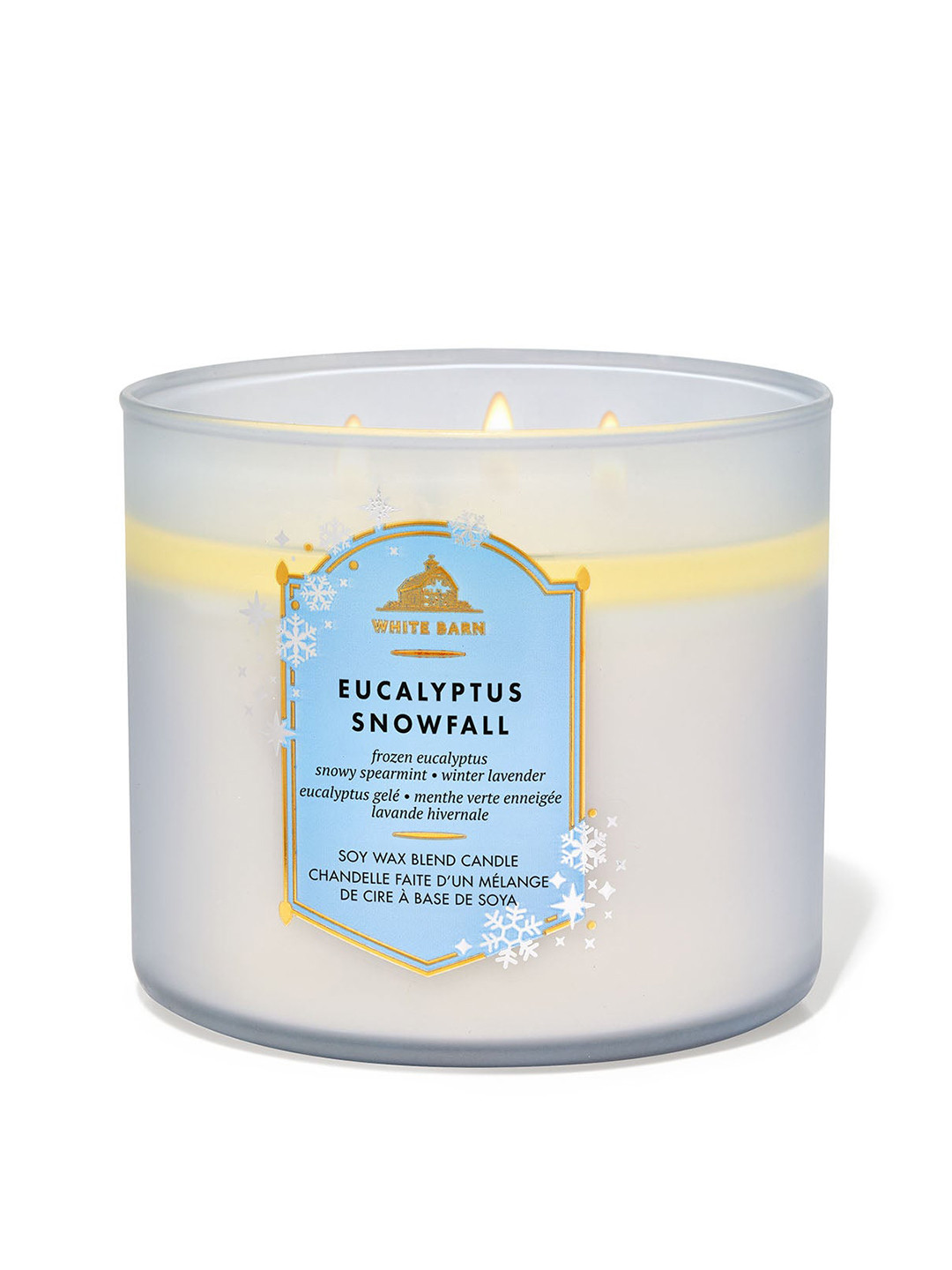 Bath & Body Works Eucalyptus Snowfall Soy Wax Blend 3-Wick Candle - 411 g