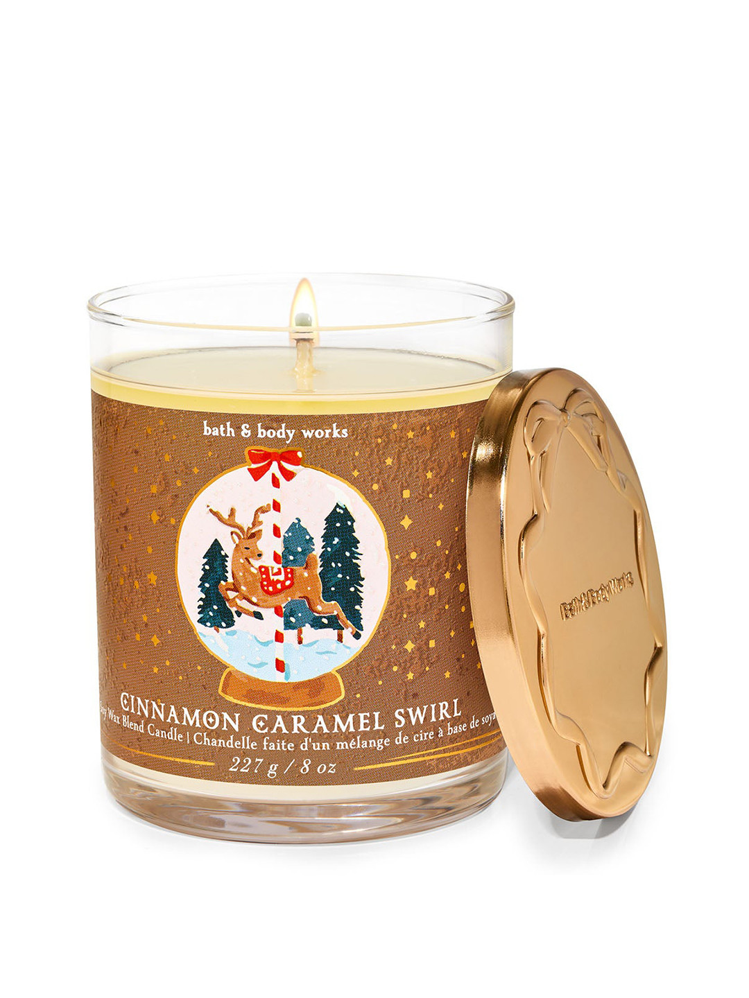 Bath & Body Works Cinnamon Caramel Swirl Single Wick Candle