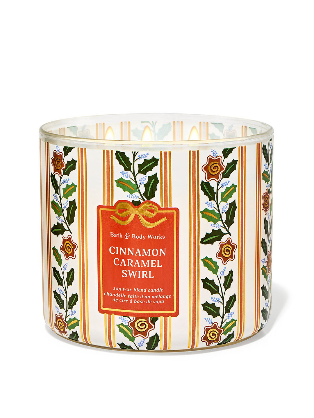 Bath & Body Works Brown Jar Cinnamon Caramel Swirl 3-Wick Candle