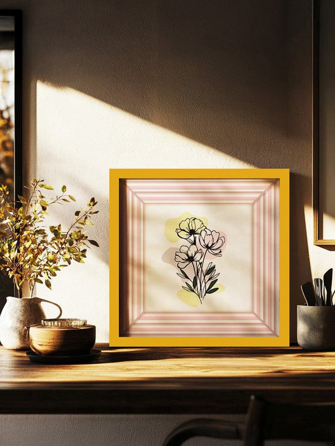 nestroots White & Pink Blush Bloom Canvas Wall Art