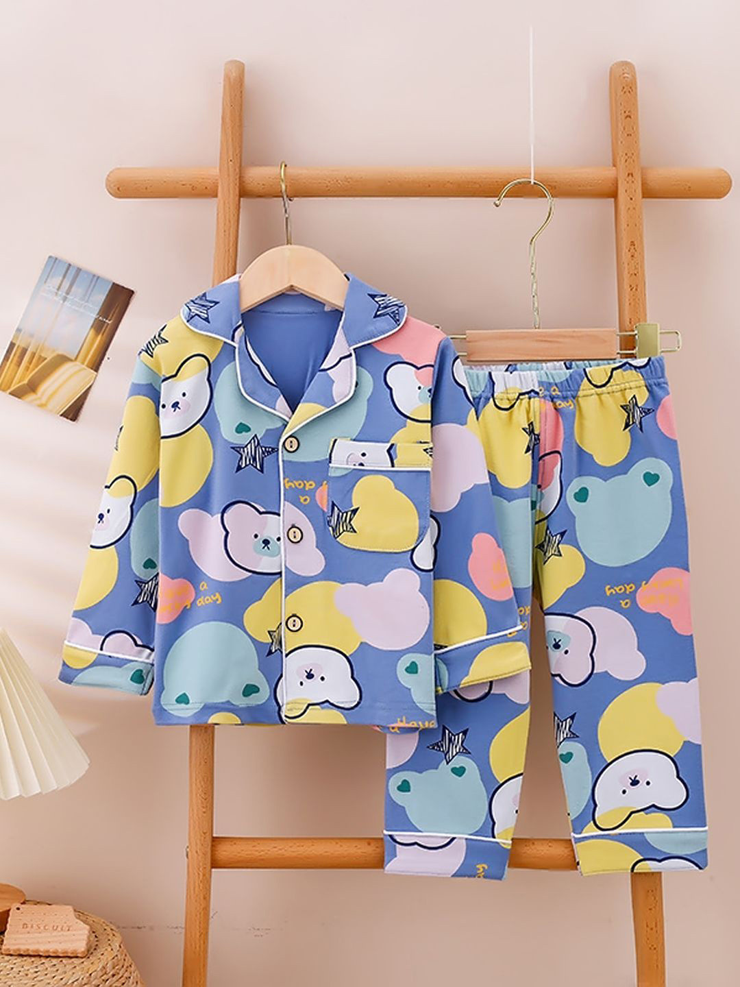 Little Surprise Box LLP Kids Cartoon Characters Printed Pure Cotton Night suit