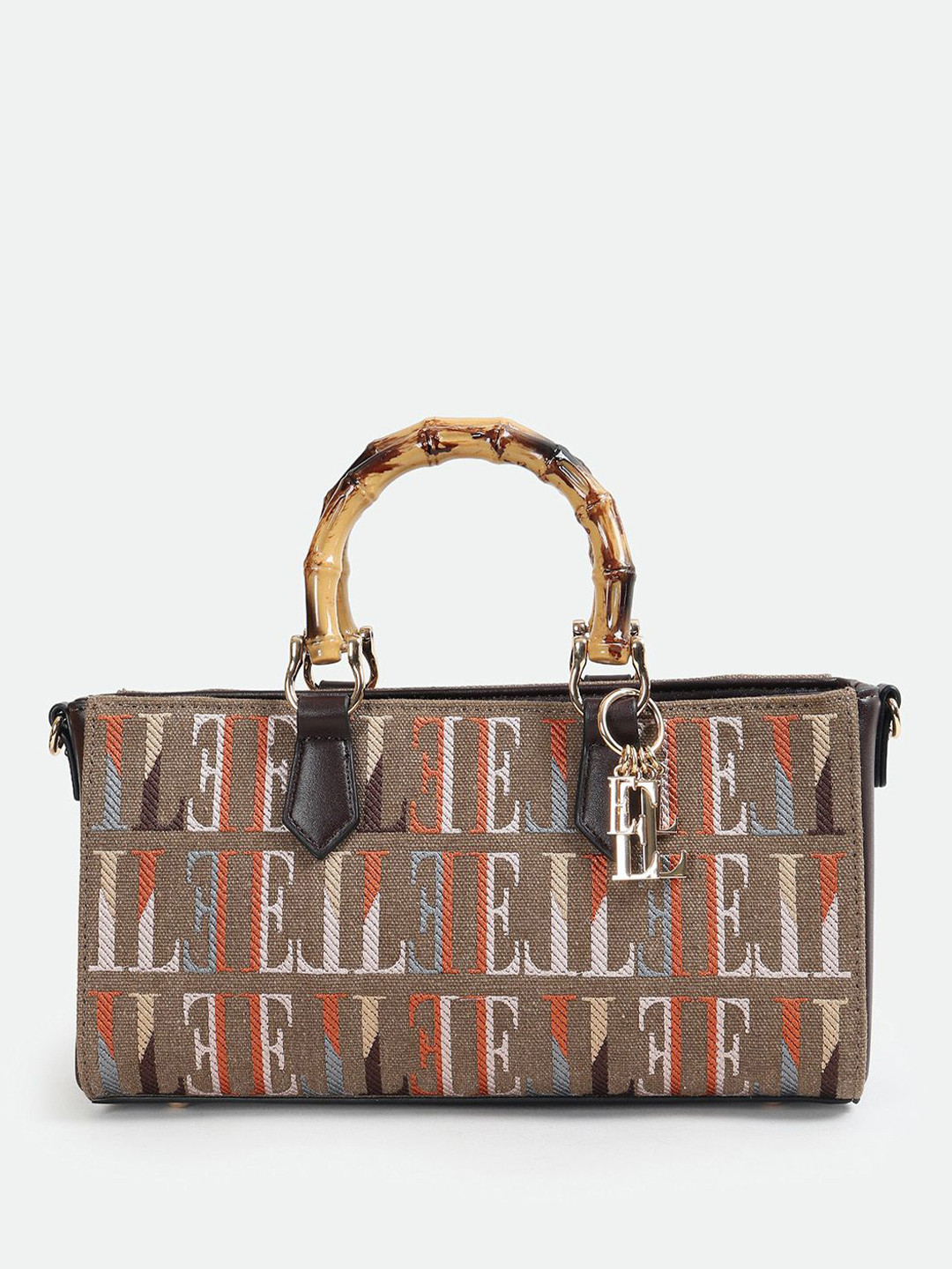 ELLE Women Typography Printed Bowling Handheld Bag