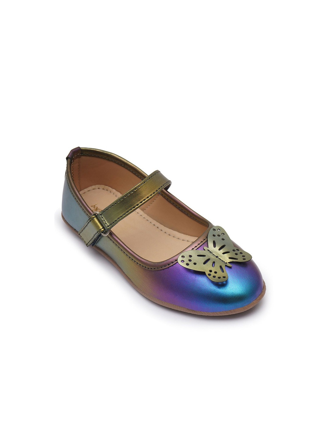 Hopscotch Girls Embellished Party Bows Shimmer Mary Jane Flats