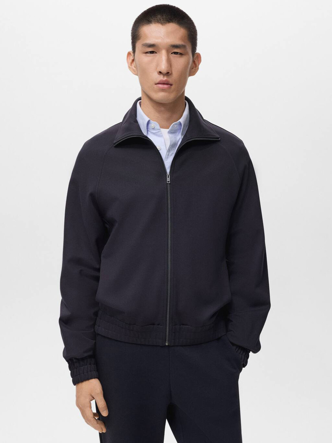 MANGO MAN Front-Open Sweatshirt