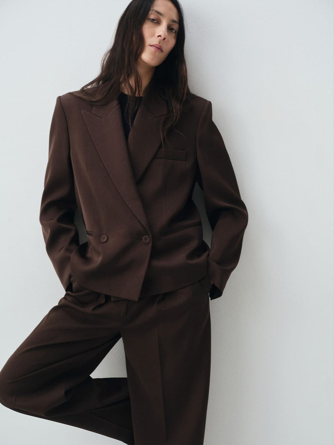 MANGO Double-Breasted Formal Blazer