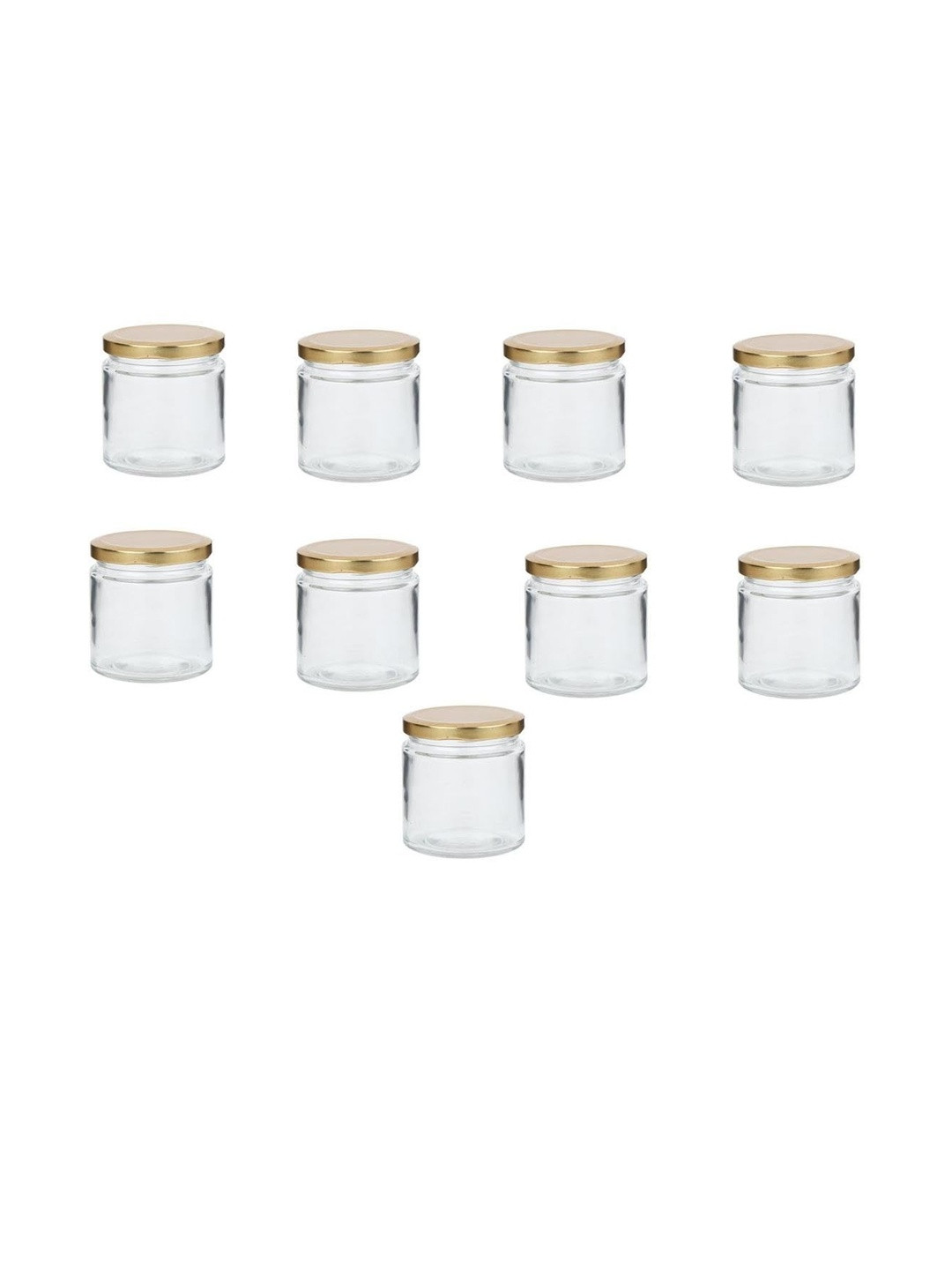 1ST TIME 9 Pieces Transparent Glass Dishwasher Safe Jar