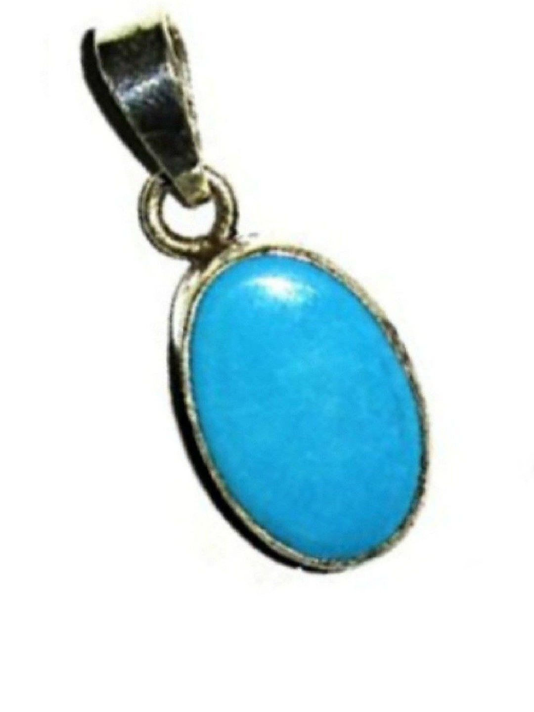 elitemart Silver-Plated Alloy Turquoise Pendant