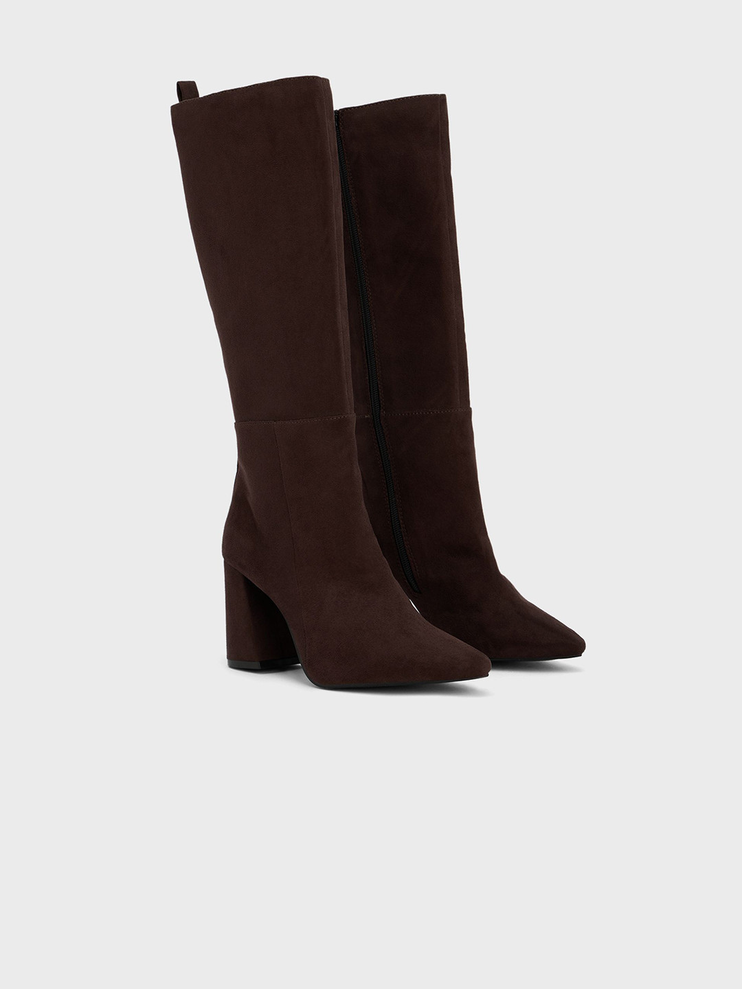 20Dresses Women Pointed Toe High-Top Block Heel Boots