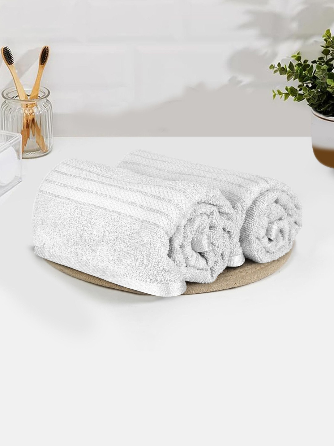 Cuddle Cotton White Requisite 100% Cotton Bath Towel 400 GSM