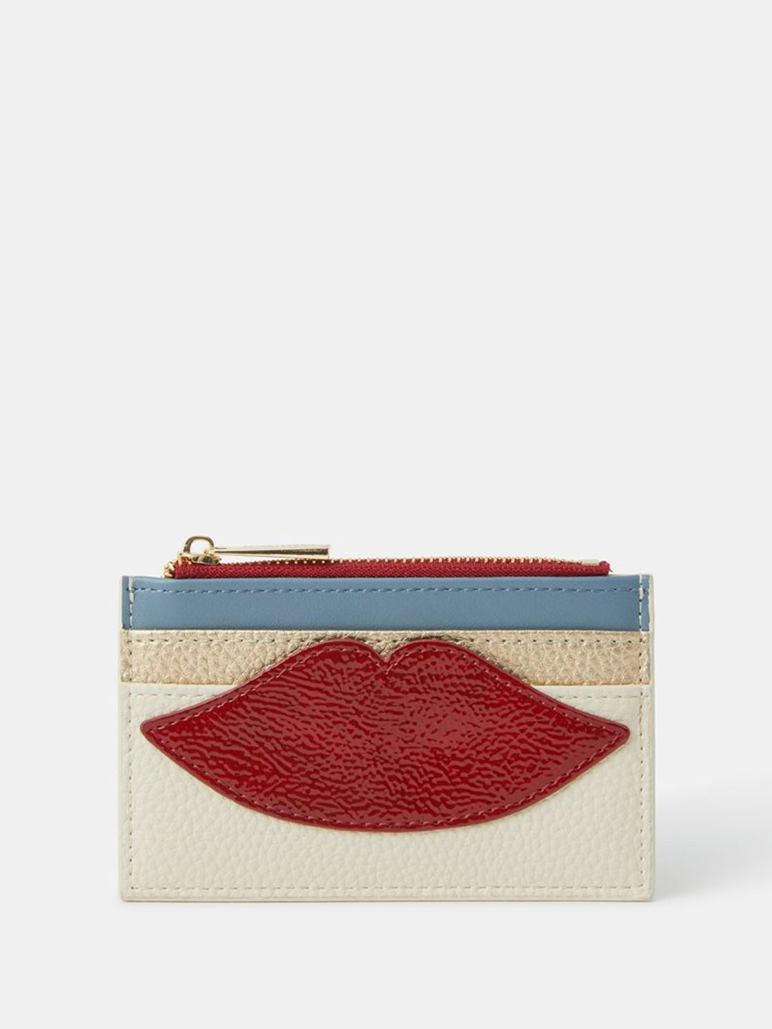 Accessorize Women Colourblocked Applique Zip Around Wallet
