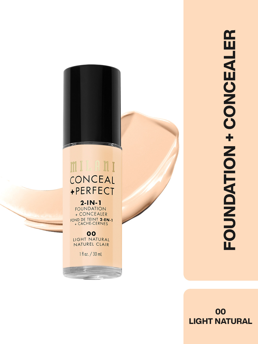 MILANI Conceal Perfect 2-in-1 Foundation & Concealer - Light Natural 00