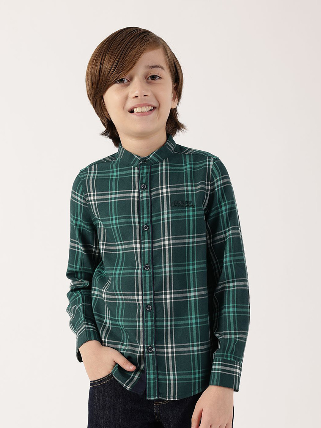 One Friday Boys Regular Fit Comfort Checked Semiformal Shirt