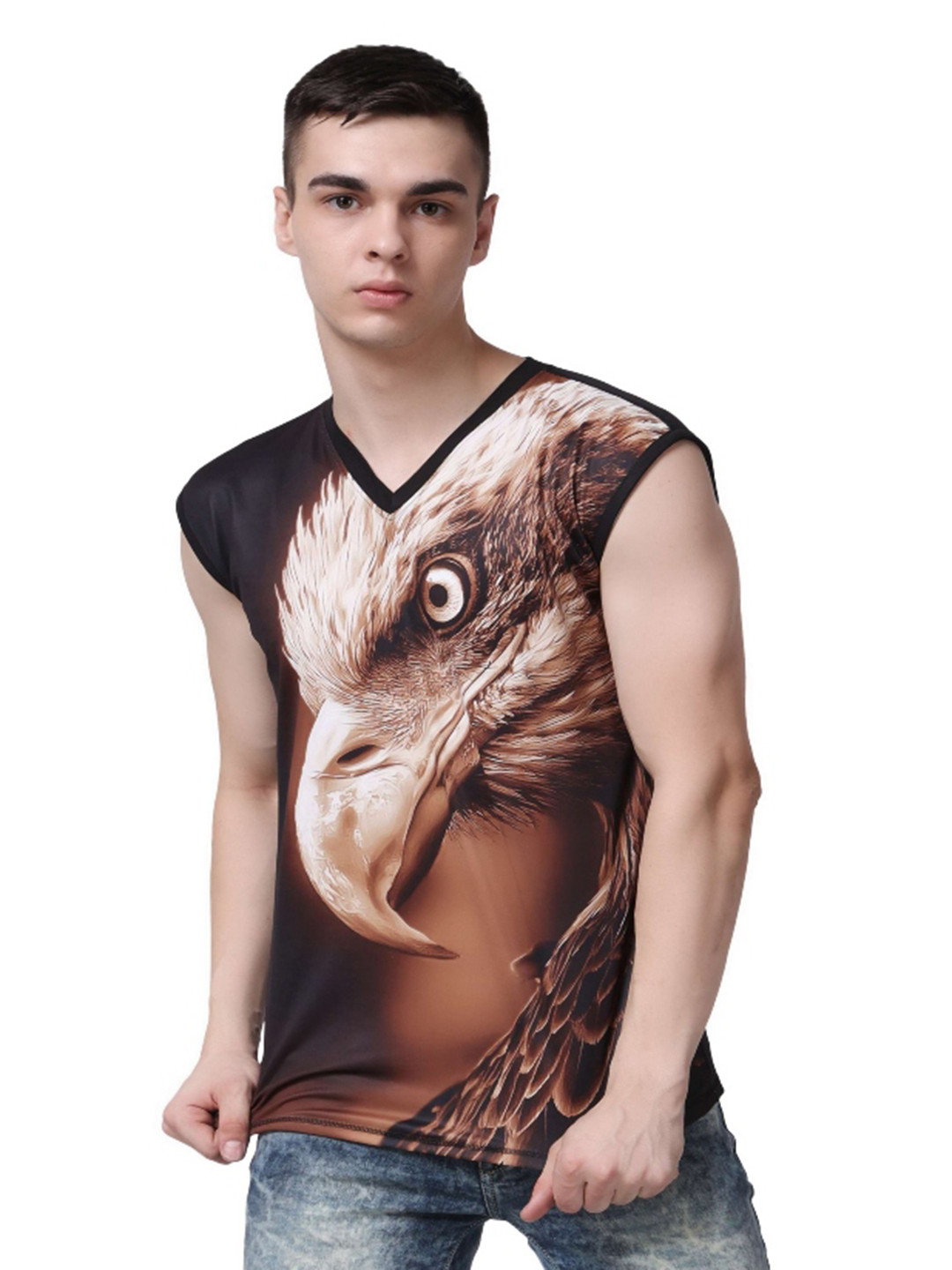 Flirty Soul Men Graphic Printed V-Neck T-shirt