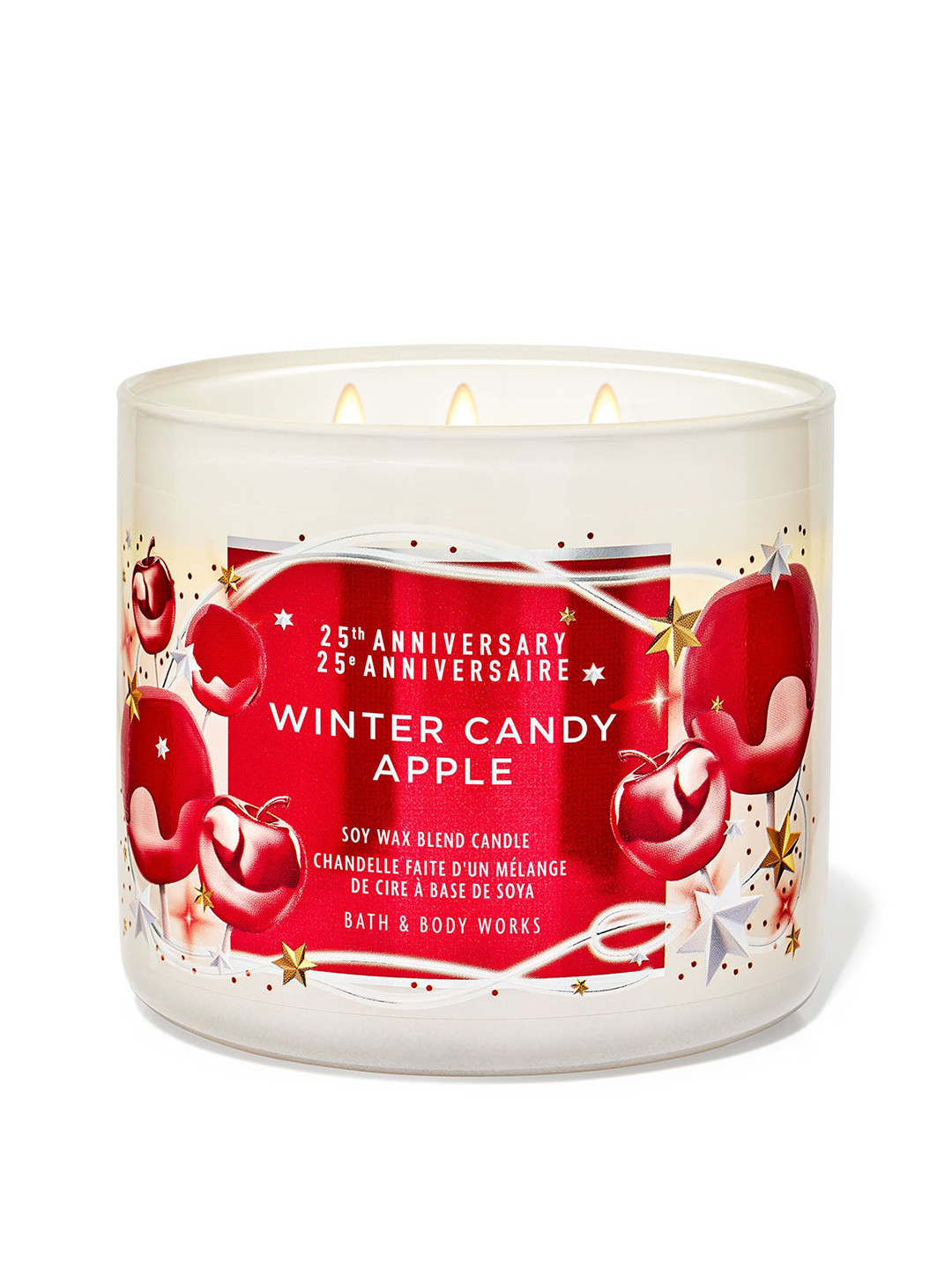 Bath & Body Works Winter Candy Apple Soy Wax Blend 3-Wick Candle - 411 g