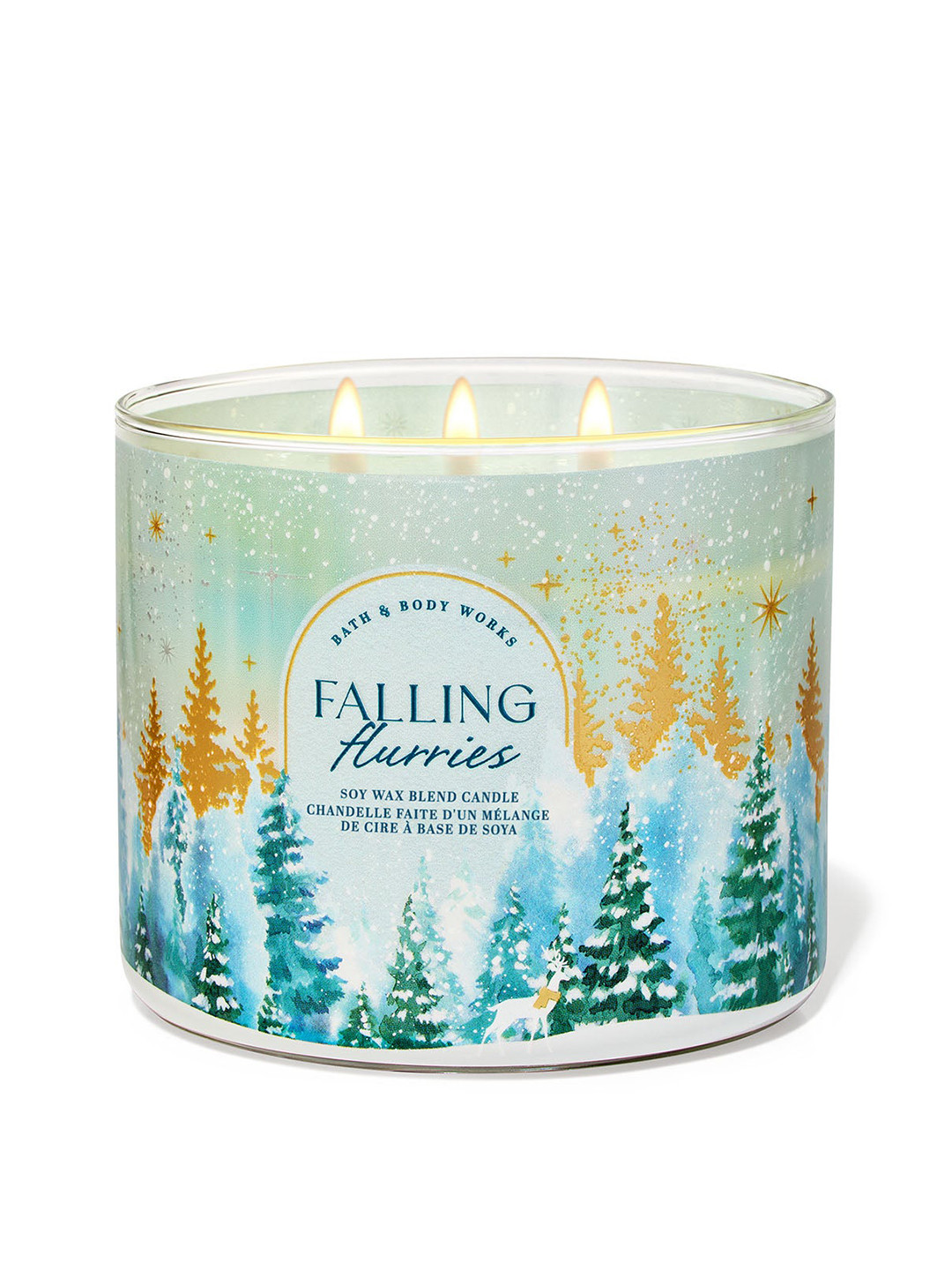Bath & Body Works Falling Flurries Soy Wax Blend 3-Wick Candle - 411 g