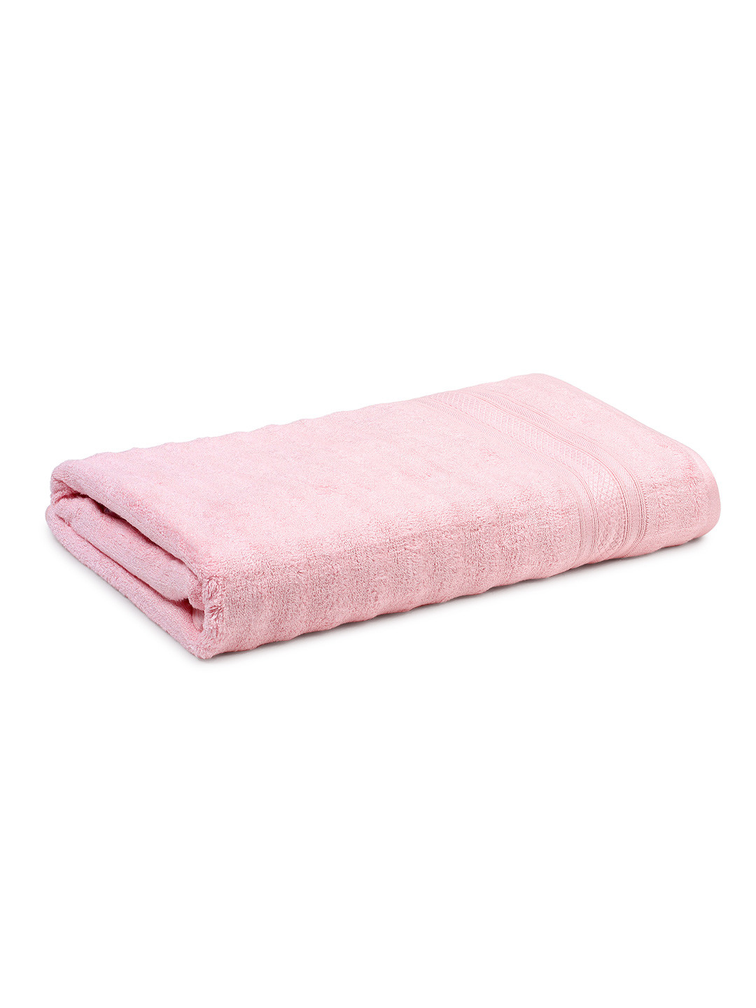 Cuddle cotton 580 GSM Pink Solid Cotton Bath Towel